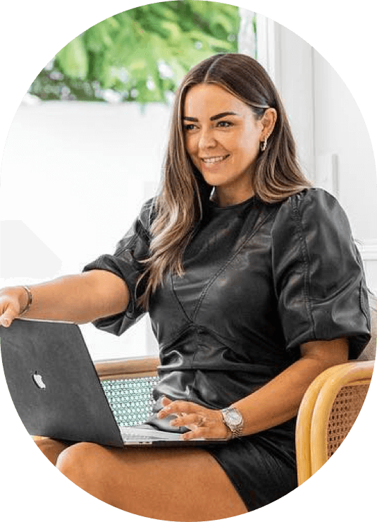 Becky Lamb with Laptop — Beauty & Lifestyle in Gold Coast, QLD